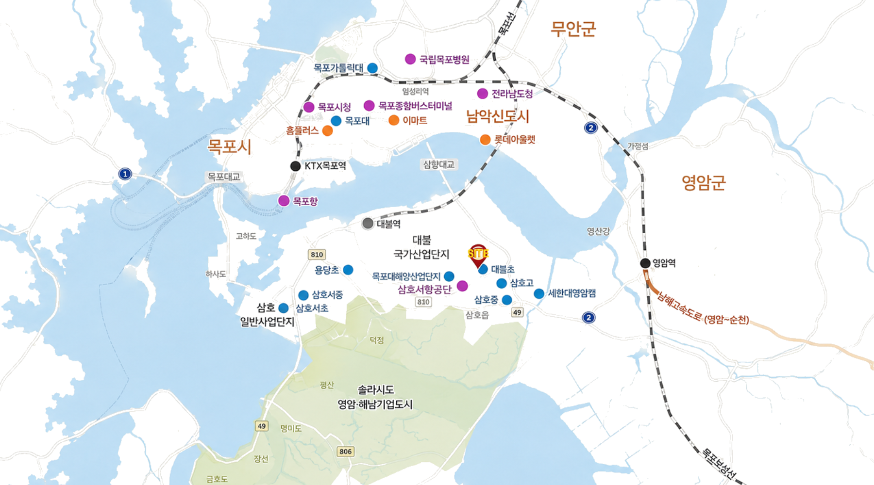 전남 영암군 삼호읍 용앙리 1665-3 위치도